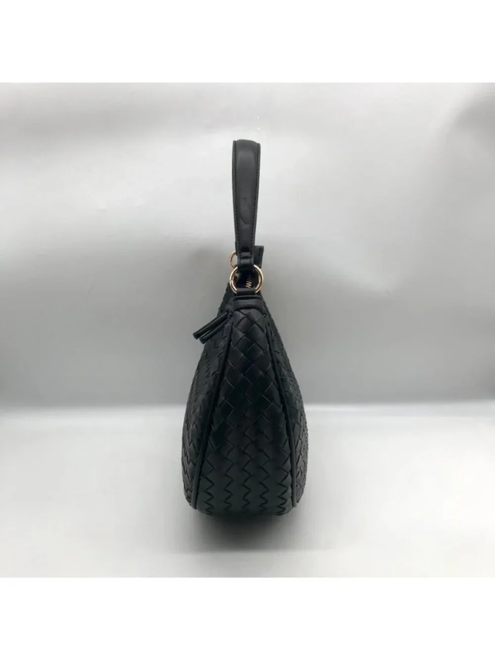 On 34th Black Woven Crossbody Convertible Satchel Bag